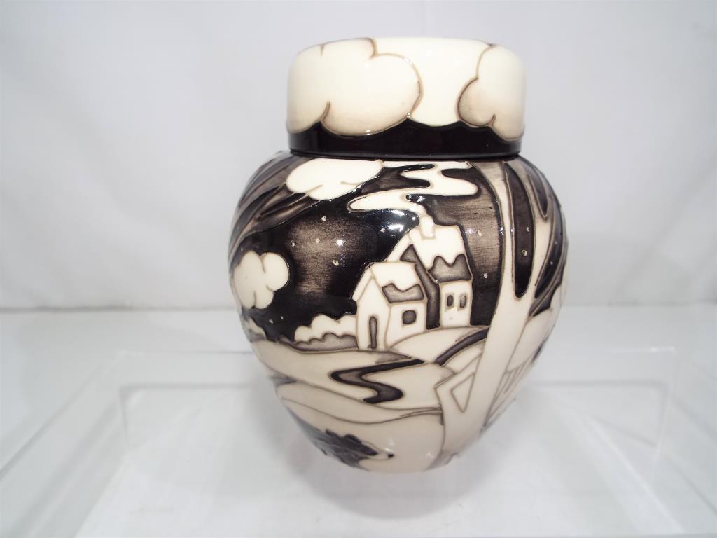 Moorcroft pottery - a Moorcroft pottery ginger jar in the pattern of Night Watchman,