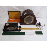 A mantel clock with Westminster chime, with pendulum and key purchased in 1985,