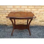 A mahogany side table approx 68cm x 69cm