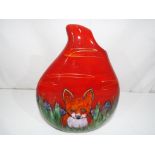 Anita Harris - a ceramic Fox vase, signe