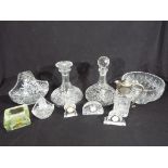 A quantity of glassware to include a Thomas Webb decanter,