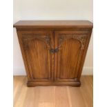 Andrena furniture - a carved light oak cd / dvd storage cabinet # 799,