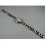 A hallmarked silver Boodles wristwatch with white dial inscribed verso 925 431114,