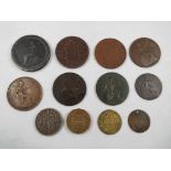 A small quantity of coins to include George III Cartwheel Penny, Est £20 - £40.
