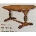 Andrena furniture - a carved light oak flip top coffee table # 798,