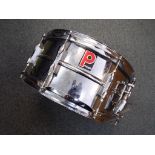 A Premier snare drum model #158913 with a Remo Weatherking ambassador skin
