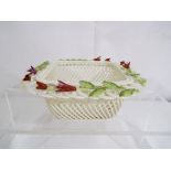 Belleek - a limited edition Belleek Fuchsia basket 208 of 1500 approximately 6 cm [h],