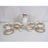 Royal Doulton - a Royal Doulton coffee set in the Pollard's Willow pattern,