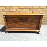 A good quality oak linen chest with hinged lid, approximately 49 cm [h] x 42 cm x 90 cm,