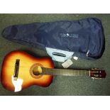 Acoustic guitar in a Ritter caddy case.