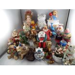 A good mixed lot of collectable items to include ceramic Teddy bears, ceramic Father Christmas,