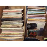 A large quantity of 33 rpm vinyl records contained in two boxes [2].