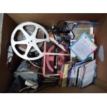 A mixed lot to include DVDs, CDs, tape reels,