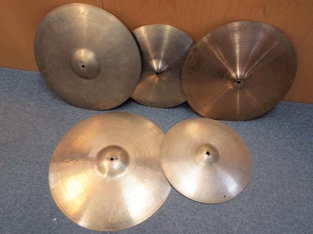 Paiste - five drum cymbals of various sizes to include Paiste 2002 #915438 and similar