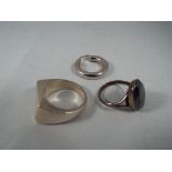 Georg Jensen - a heavy Georg Jensen evening ring size S,