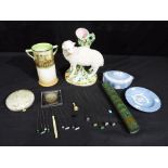 A mixed lot ceramics to include Wedgwood jasperware, Doulton Dicken's ware,