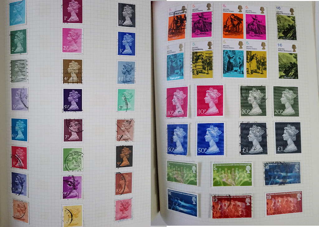 Great Britain Stamps - a collection of Great Britain Stamps in album with good range of