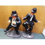 Blues Brothers figures, approximate height 63 cm and 56 cm,