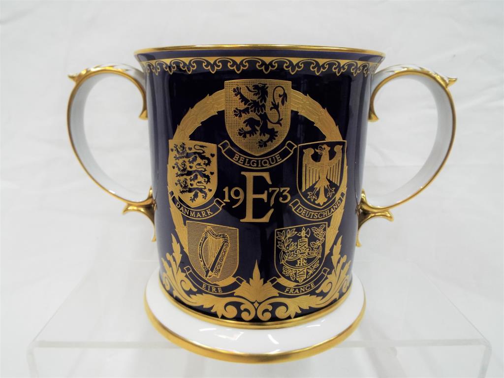 A limited edition Spode EU Loving Cup 1973.