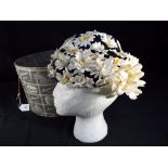 Henderson's Liverpool - a Henderson's of Liverpool Chapeaux flower hat circa 1960s - 1970s with