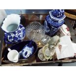 A good mixed lot of glassware and ceramics to include a Portmeirion sandwich plate,