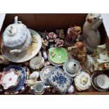 A mixed lot of ceramics to include Delft, Ainsley,