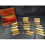 A quantity of wood turning chisels, including Henry Taylor and J Tirnt examples,