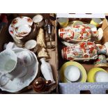 A mixed lot to include plated ware, ceramics comprising Royal Albert Old Country Roses, Aynsley,