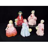 Royal Doulton - five Royal Doulton figurines comprising Rose #HN1368, Linda #HN2106,