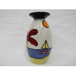 Lorna Bailey - a Lorna Bailey lipped vase in the Tropicana pattern.