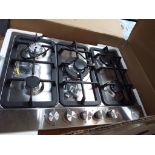 Unused Retail Stock - a stainless steel gas hob with five burners (unused) in original box (GA -