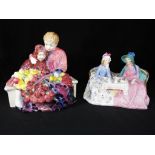 Royal Doulton - two Royal Doulton figural groups comprising Afternoon Tea #HN1747 and Flower
