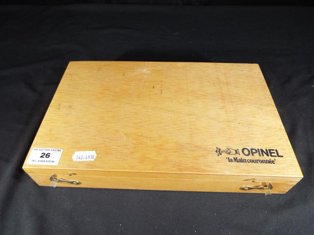 Opinel - an Opinel ten folding knife set in original wooden case comprising No 2 through to No. - Image 2 of 2