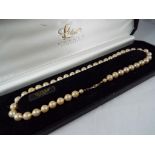 A string of Lotus pearls. Estimate £20 -