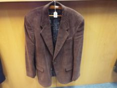 A gentleman's wide cord brown jacket, fu