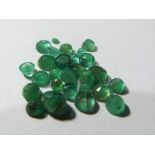 A small quantity of approx 5 carat of jobbing emerald gem stones of South Columbian origin