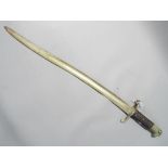 A Pattern 1856 Enfield sword bayonet, Yataghan blade 58 cm (l).