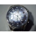 A gent's Zetiner chronography wristwatch.