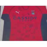 A framed Coventry City away shirt circa 2006 bearing signatures,
