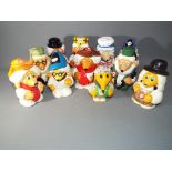 Wombles - a collection of eleven ceramic money banks in a form of various Wombles characters,