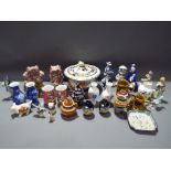 A mixed lot of ceramics to include Oriental vases, continental European figurines,