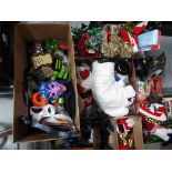 Large quantity of Halloween and Christmas decorations, fancy dress items and accessories,