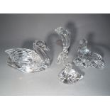 Waterford Crystal - four Waterford crystal figurines,
