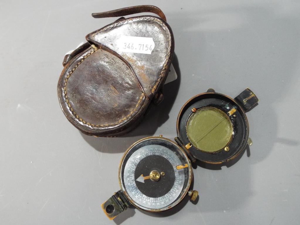 A WWI Military issue Verner's pattern mark 8 matching compass, marked with a broad arrow, - Image 2 of 2