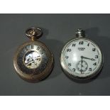 A lot to include a Sekonda 18 jewel pocket watch, Arabic numerals to the dial,