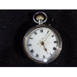 A George V silver hallmarked lady's pocket watch,