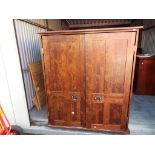 Laura Ashley Furniture - a double gentleman's wardrobe over six drawers of varying sizes approx