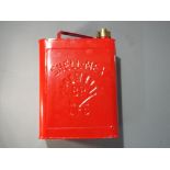 A red Shell petrol can
