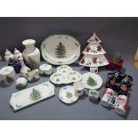 Christmas, Seasonal, Spode - a good collection of Christmas festive ceramics,