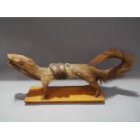 Taxidermy - a taxidermy mongoose and cobra arranged in fighting pose.